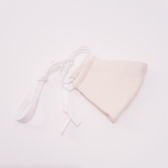 Face mask Cream cotton Nose wire Minimalist - Picture 4 of 4